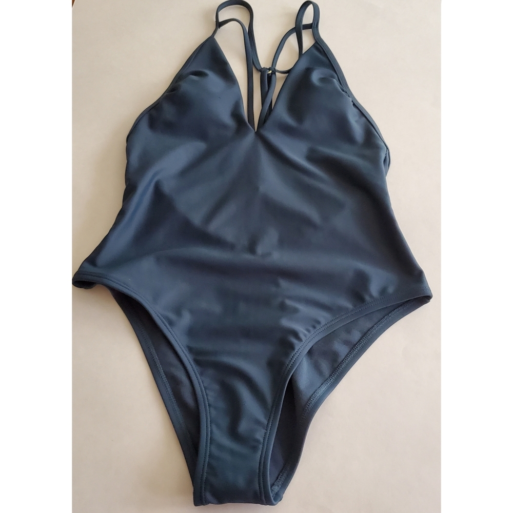 Xhilaration One Piece Swimsuit Green NWT